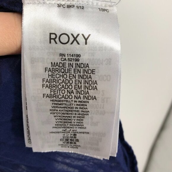 Roxy blue purple green striped halter cross back mini dress - Picture 6 of 13